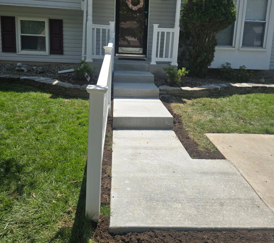 concrete walkway installation